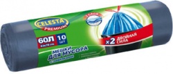 TD200418199 CELESTA Celesta Premium. CELESTA мешки для мусора 60л. 10 шт с завязками