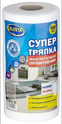 TD200418106 CELESTA Тряпки и салфетки хозяйственные. CELESTA Супер-тряпка в рулоне, 100 шт