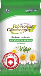 TD20041852 ГАРМОНИЯ СВЕЖЕСТИ. Гармония Свежести влажн. очищ. антибактериальные салф. Ромашка,  15 шт