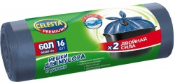 TD200418201 CELESTA Celesta Premium. CELESTA мешки для мусора 60л.16 шт с ушками