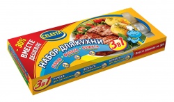 TD200418154 CELESTA Товары для приготовления пищи. CELESTA набор для кухни 3в1 (Рукав 3м, Фольга 5м, Бумага 5м)