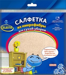 TD20041897 CELESTA Тряпки и салфетки хозяйственные. CELESTA салфетка из микрофибры для сухой уборки