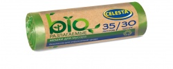 TD200418126 CELESTA Мешки для мусора. CELESTA мешки д/мусора 35 л 30 шт., биоразл., зеленые