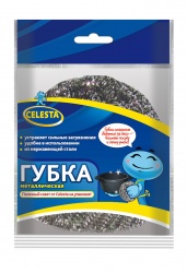 TD20041879 CELESTA Губки хозяйственные. CELESTA Губка металлическая, 1 шт.