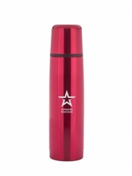 TM2303287 Thermos АРМИЯ РОССИИ. Термос для напитков АРМИЯ РОССИИ "РАТНИК"  из нержавеющей стали (красный) 0,75 л 