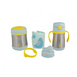 TM20051982 Thermos Foogo. Набор из 2 термоса из нерж. стали,  2 крышки,1 ручка-насадка, 1салфетка  тм THERMOS B3000+BS535 BL