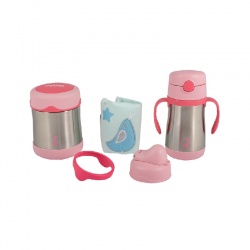 TM20051983 Thermos Foogo. Набор из 2 термоса из нерж. стали,  2 крышки,1 ручка-насадка, 1салфетка  тм THERMOS B3000+BS535 PK