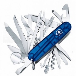 GR1711131057 Victorinox Swiss Champ. Нож перочинный VICTORINOX Swiss Champ, 91 мм, 33 функции, полупрозрачный синий
