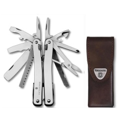 GR171113890 Victorinox SwissTool. Мультитул VICTORINOX SwissTool Spirit XC, 105 мм, 26 функций, в кожаным чехле с вращающейся клипсой