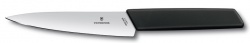 VX2507172 Нож кухонный Victorinox Swiss Modern стальной разделочный лезв.150мм прямая заточка черный блистер