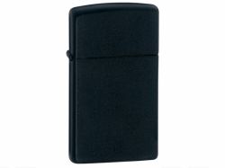 ZP1LI-BLK12 Zippo. Зажигалка ZIPPO Slim® с покрытием Black Matte, латунь/сталь, чёрная, матовая, 30x10x55 мм