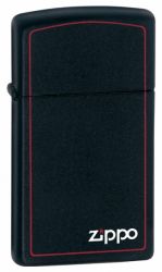 ZP1LI-BLK13 Zippo. Зажигалка ZIPPO Slim® с покрытием Black Matte, латунь/сталь, чёрная с фирменным логотипом, матовая, 30x10x55 мм