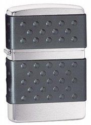 ZP1LI-SLR15 Zippo. Зажигалка ZIPPO, с покрытием Brushed Chrome, латунь/сталь, серебристая, матовая, 38x13x57 мм