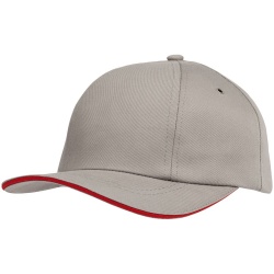 PS2006532 Bizbolka. Бейсболка Bizbolka Canopy, серая с красным кантом