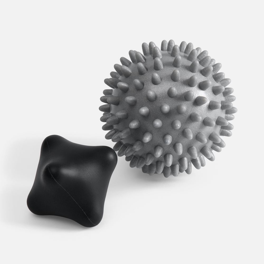 PS1710254438 Набор массажных мячей для MФР Relaxify, черный с серым