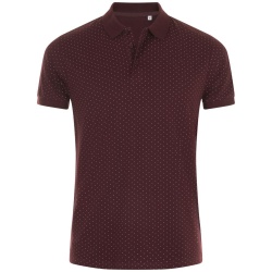 PS22041394 Sol&#39;s. Рубашка поло мужская Brandy Men, бордовая с белым