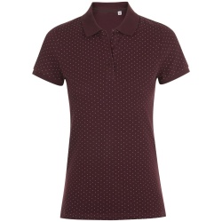 PS22041398 Sol&#39;s. Рубашка поло женская Brandy Women, бордовая с белым