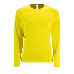 PS2102081757 Sol&#39;s. Футболка с длинным рукавом Sporty LSL Women, желтый неон