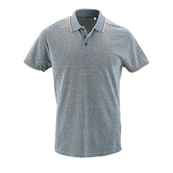 PS183070431 Sol&#39;s. Рубашка поло мужская PANAME MEN голубой меланж, размер L