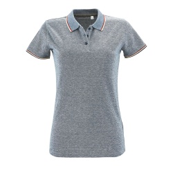 PS183070419 Sol&#39;s. Рубашка поло женская PANAME WOMEN голубой меланж, размер XL