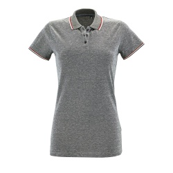 PS183070414 Sol&#39;s. Рубашка поло женская PANAME WOMEN черный меланж, размер XXL