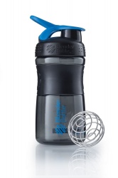 PS2006718 BlenderBottle. Спортивный шейкер SportMixer, черный с бирюзовым