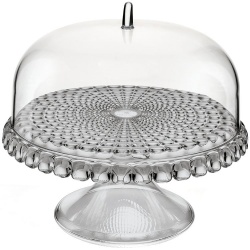 PS2102082664 Guzzini. Блюдо для торта с крышкой Tiffany, серое