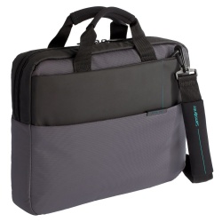 PS1701024673 Samsonite. Сумка для ноутбука Qibyte Laptop Bag, темно-серая с черными вставками