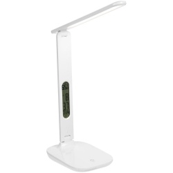 PS2102082843 Molti. Настольная лампа с часами и календарем Office Torch, белая