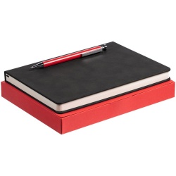 PS2203156348 Набор Magnet с ежедневником, черный с красным