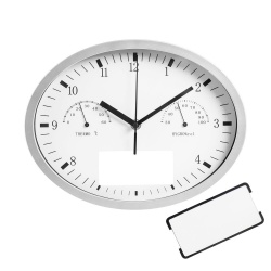 PSW-WHT1C Часы настенные INSERT3 с термометром и гигрометром, белые