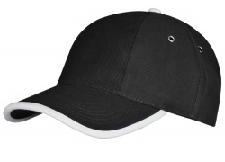 PS1TX-BLK17 Unit. Бейсболка Unit Trendy, черная с белым