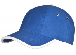 PS1TX-BLU17 Unit. Бейсболка Unit Trendy, ярко-синяя с белым