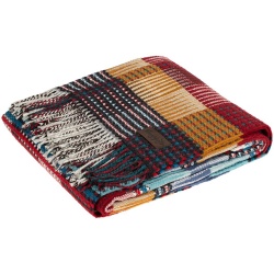 PS2015129 Marzotto. Плед Rossi Paint, молочно-бордовый