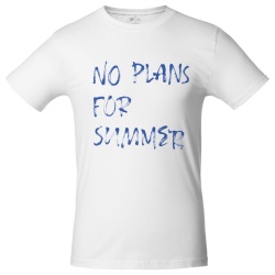 PS2014932 Ловец слов. Футболка No Plans For Summer, белая