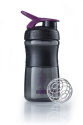 PS2006721 BlenderBottle. Спортивный шейкер SportMixer, черный с фиолетовым (сливовым)