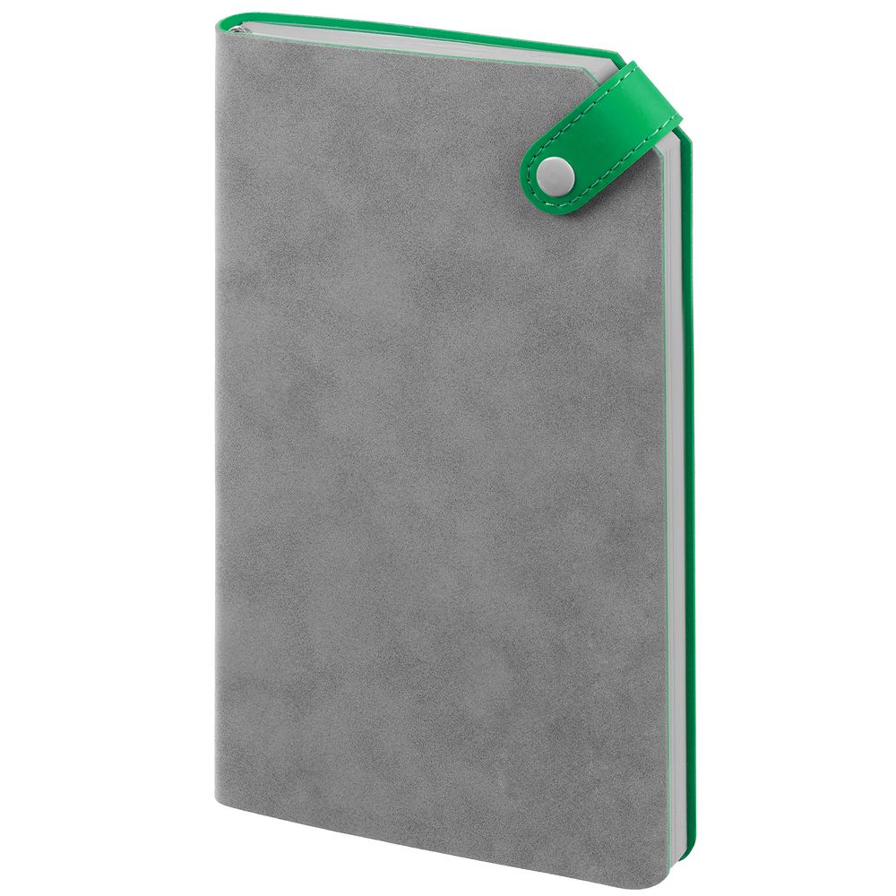 PS2408236129 Контекст. Ежедневник Corner, недатированный, серый с зеленым