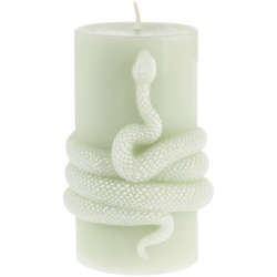 PS2408262671 сделано в России. Свеча Snake Knot, зеленая