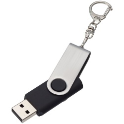 PS1U-BLK8 Флешка Twist, черная, 8 Гб