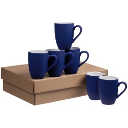 PS2203157326 Набор из 6 кружек Best Morning c покрытием софт-тач, синий