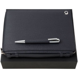 PS2102085710 Hugo Boss. Набор Hugo Boss: папка c блокнотом А4 и ручка, темно-синий