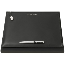 PS2102090933 Hugo Boss. Набор Hugo Boss: конференц-папка с блокнотом А4 и ручка, черный