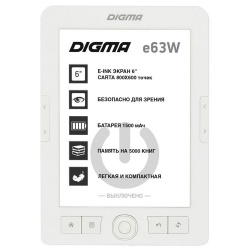 PS2102089036 DIGMA. Электронная книга Digma E63W, белая