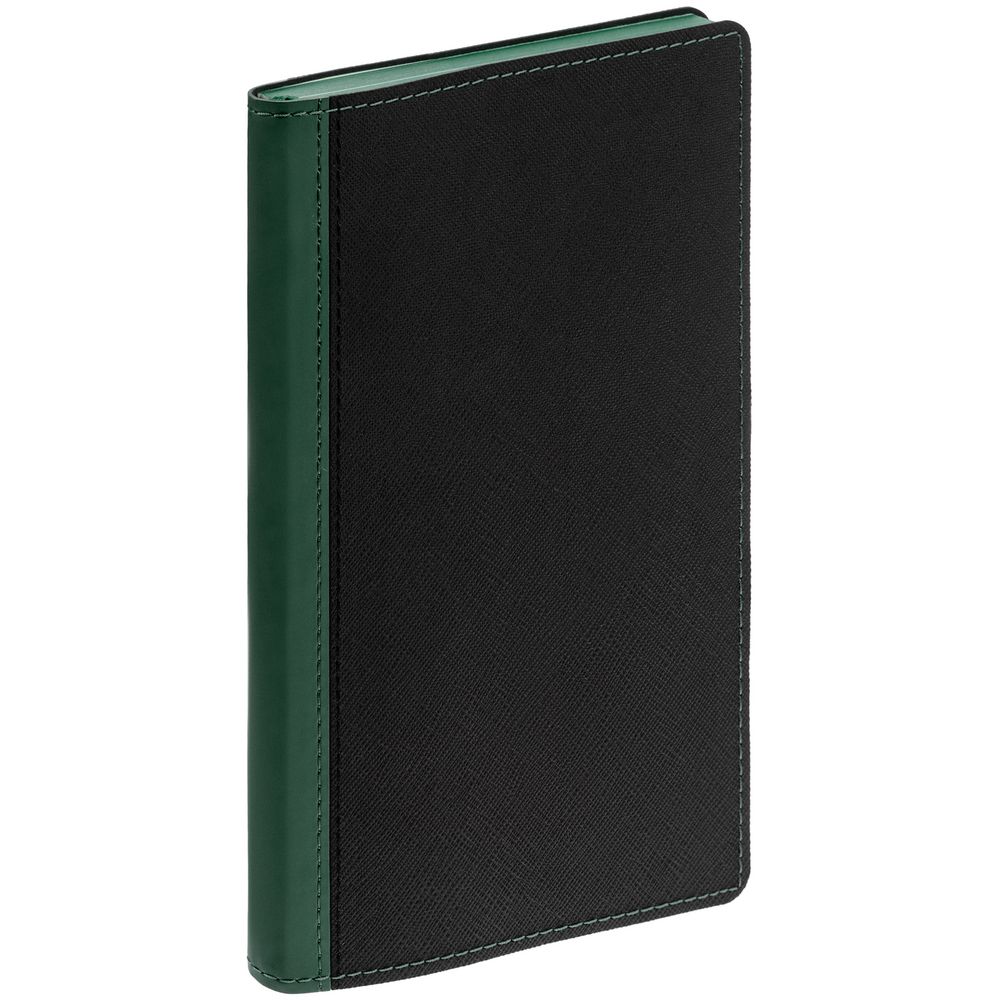 PS2408233256 Контекст. Ежедневник Nice Twice, недатированный, черный с зеленым