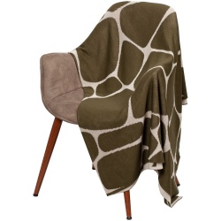 PS2012971 Very Marque. Плед Giraffe, бежевый с зеленым