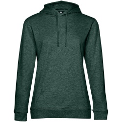 PS2102084576 BNC. Толстовка с капюшоном женская Hoodie, темно-зеленый меланж