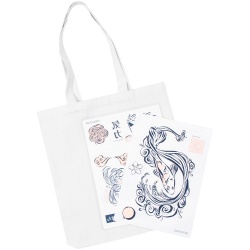 PS2203158617 CoolColor. Холщовая сумка с термонаклейками &laquo;Кодекс самурая&raquo;, молочно-белая
