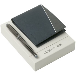 PS2102085869 Cerruti 1881. Набор Cerruti 1881: кошелек и роллер, синий