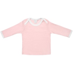 PS2102083184 Molti. Футболка детская с длинным рукавом Baby Prime, розовая с молочно-белым