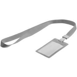 PS2203158582 Карман для бейджа с лентой Staff, серый